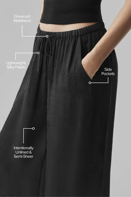 Semi-Sheer Golden Hour High-Waist Straight Leg Pant