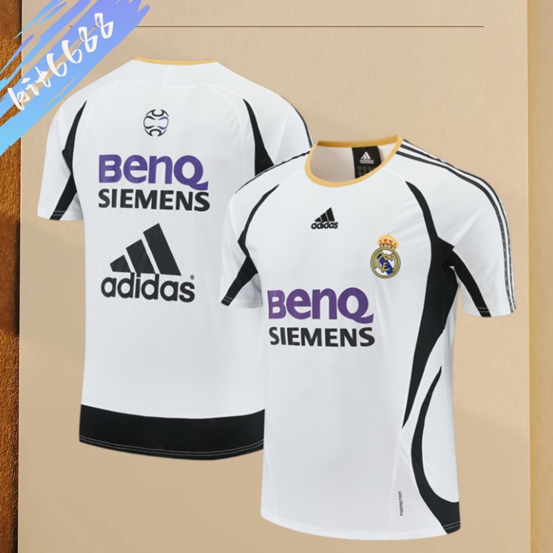 06/07 Real Madrid Retro Training Uniform short sleeves- Sleeve Football Shirt