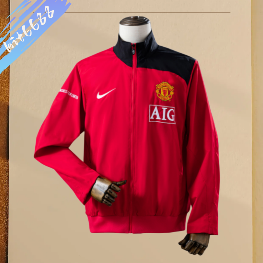 07/08 Manchester United Retro Football Soccer Windbreaker