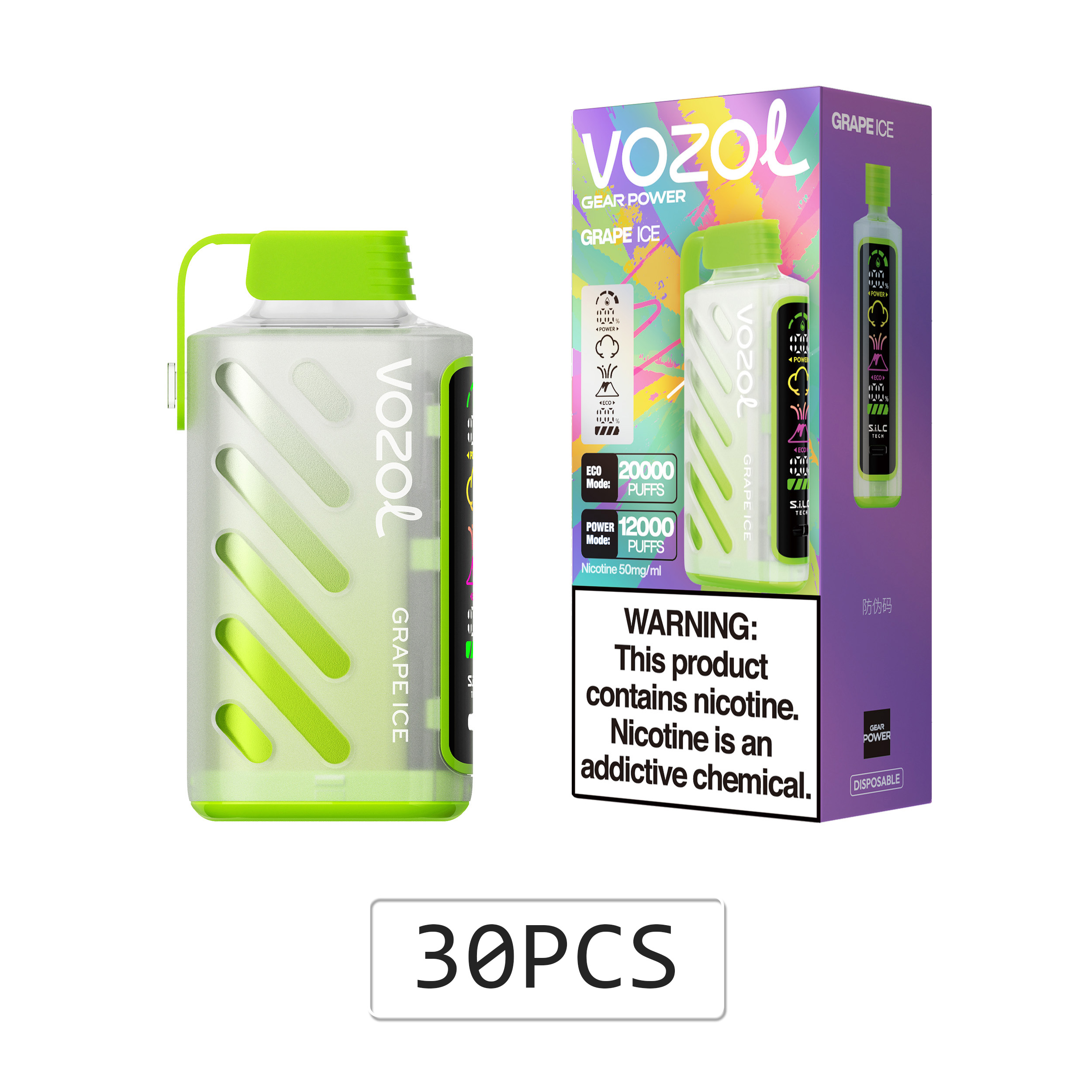 VOZOL Gear Power 20000 Rechargeable Vape (10 pieces)