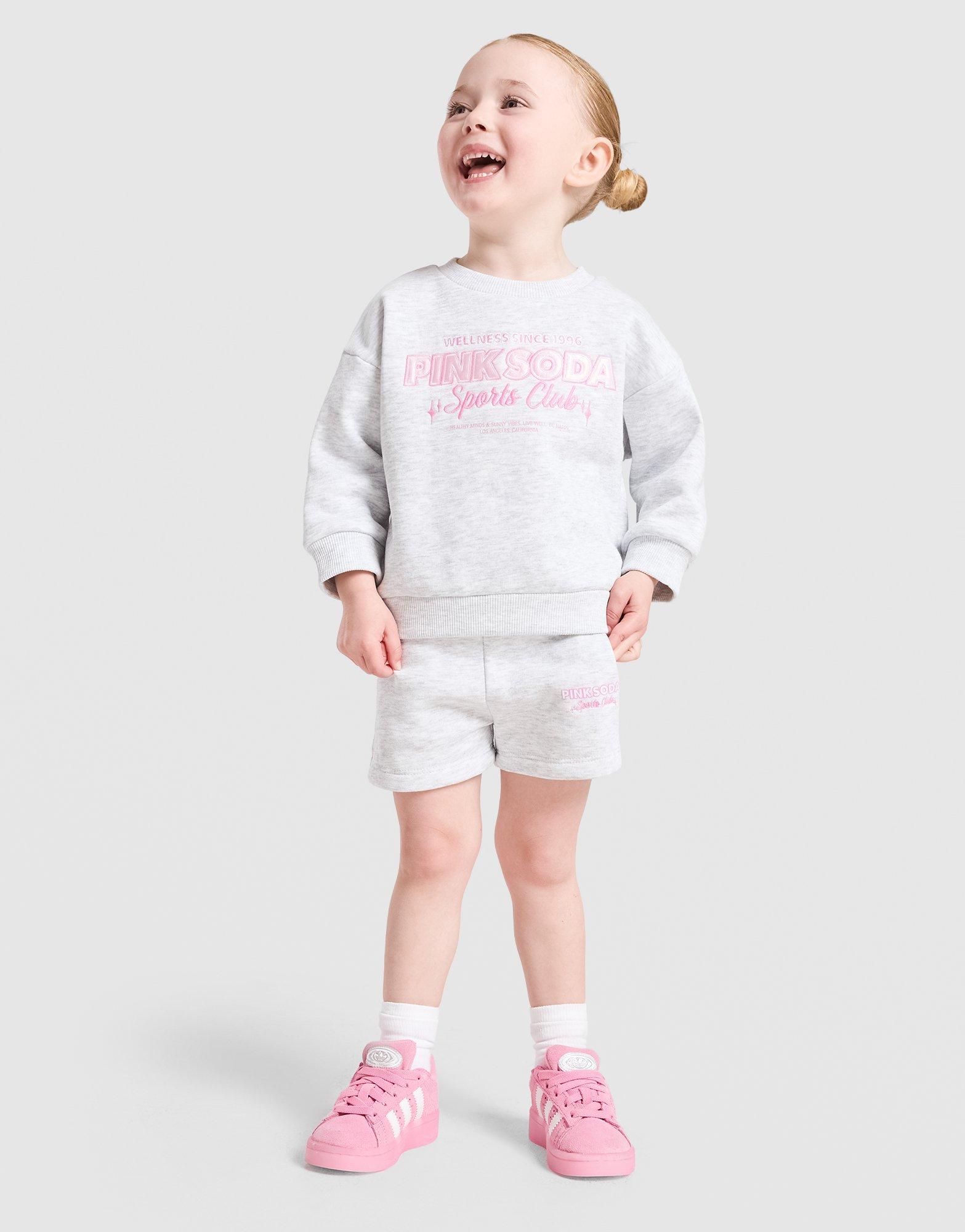 Pink Soda Sport Girls' Holiday Crew Sweatshirt/Shorts Set Infant