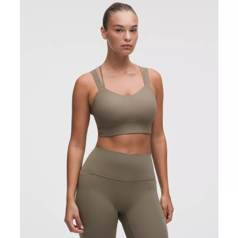 Like a Cloud Ribbed Longline Bra Light Support, D/DD Cup
