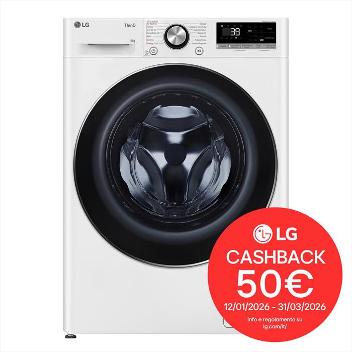 LG - Lavatrice AI DD R7 F2R7S09TSWC 9kg Classe A-10%-Bianca
