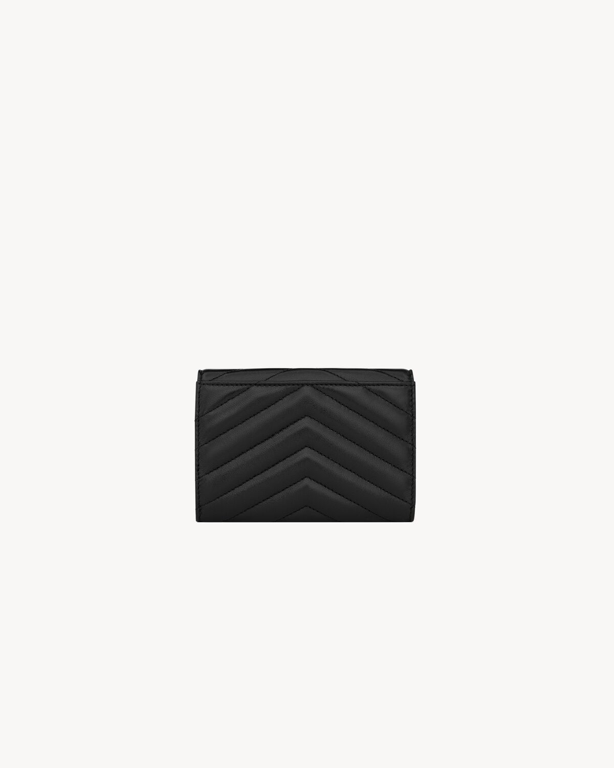 cassandre matelassé small envelope wallet in lambskin BLACK