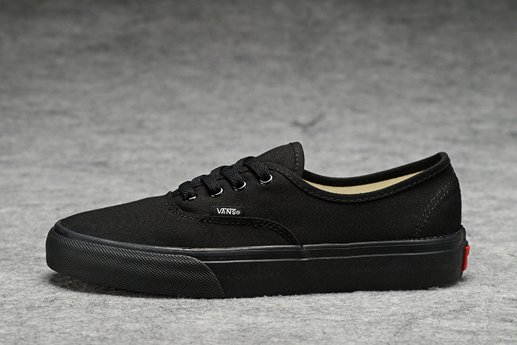 Vans Authentic Black Canvas Skate Shoes