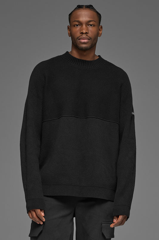 Domain Shift Rib Knit Sweater Crew