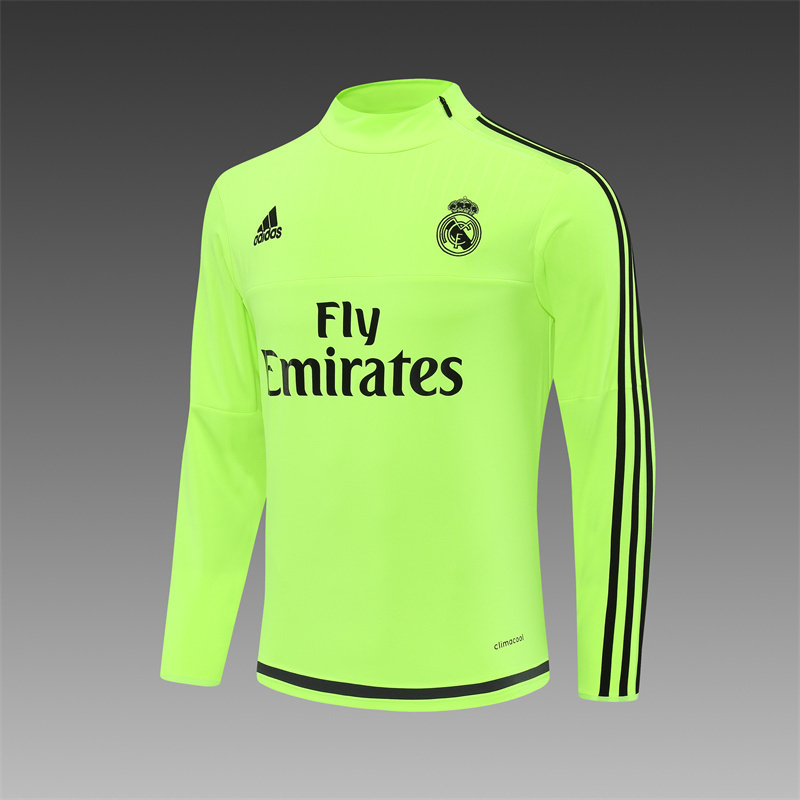 15/16 Real Madrid Retro Training Uniform Long- Sleeve Football Shirt