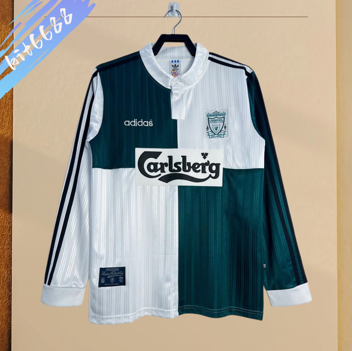 95/96 Liverpool Away Retro long sleeves Football Shirt