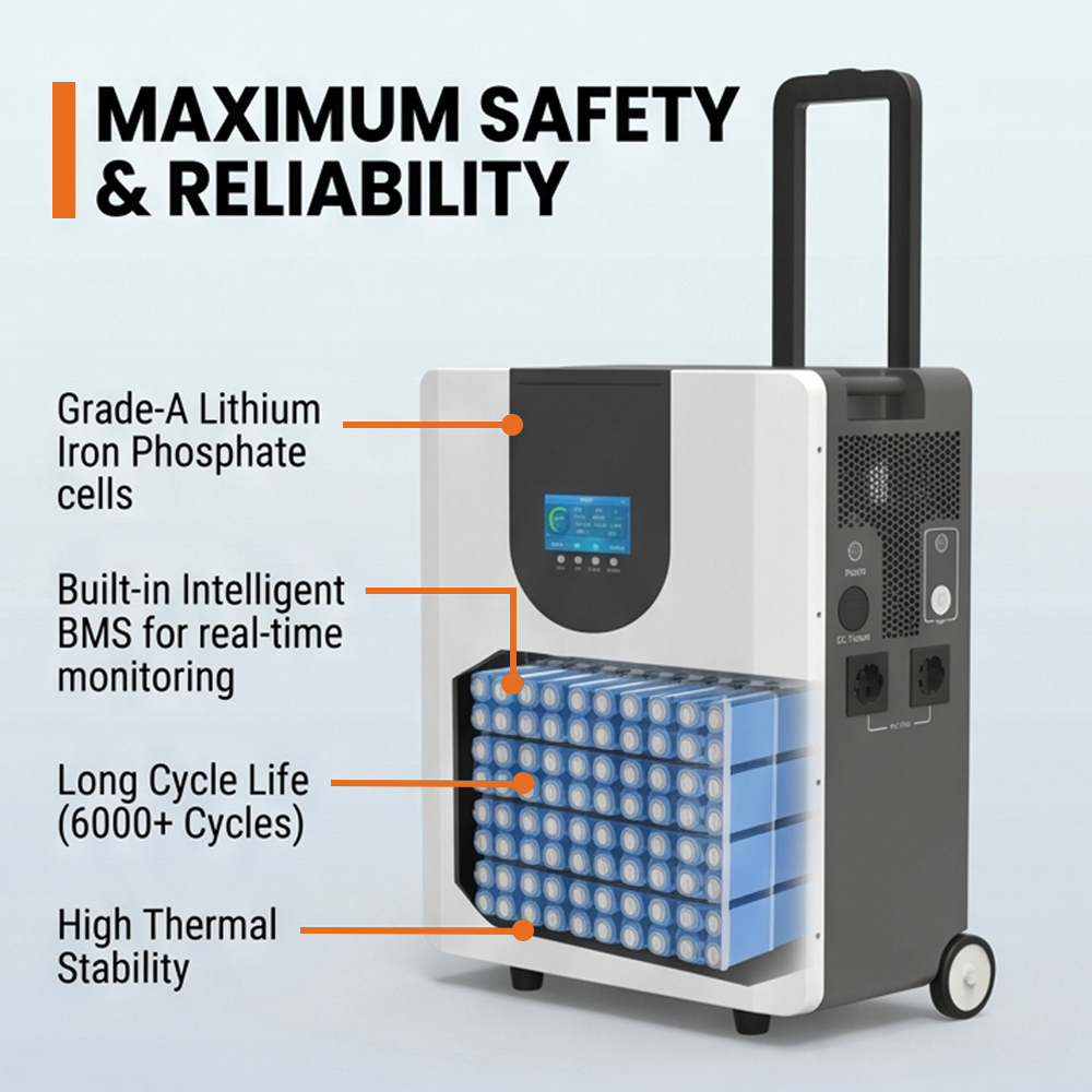12V 200Ah 2.56KWH All-in-one Battery