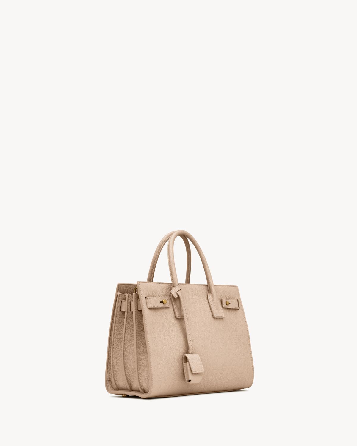 sac de jour in supple grained leather - baby DARK BEIGE