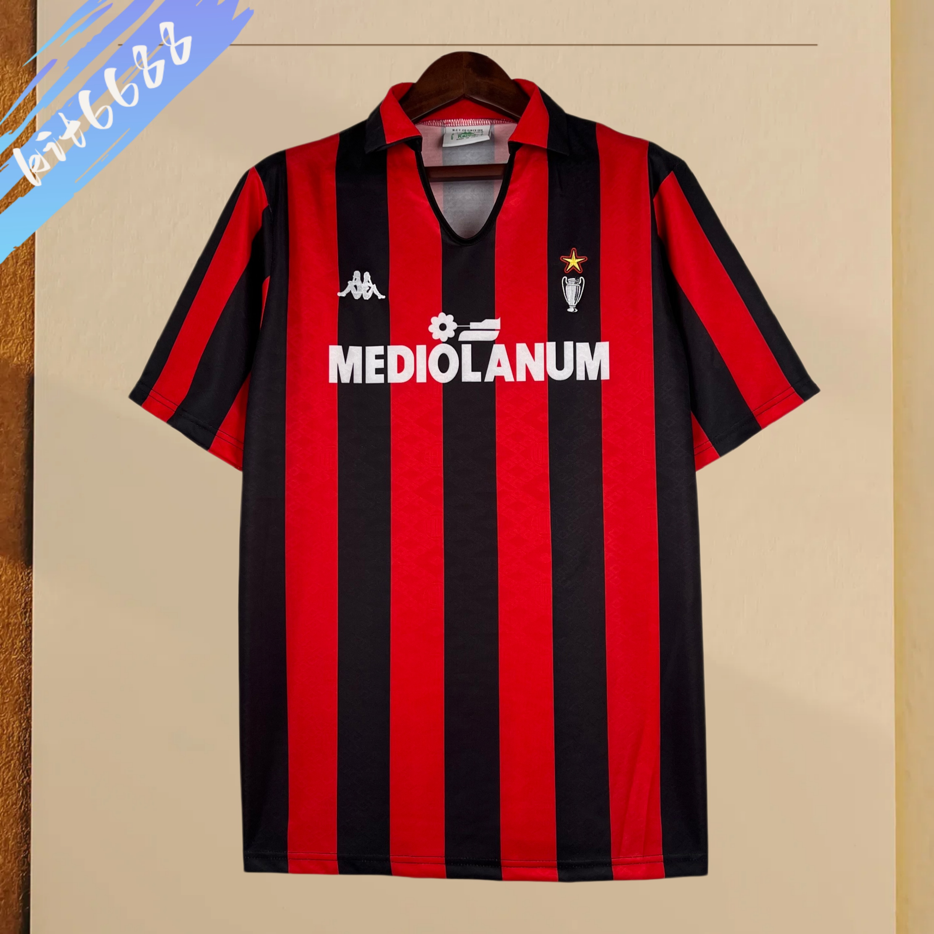 1989/1990 AC Milan home Retro Football Shirt (Fan Edition)