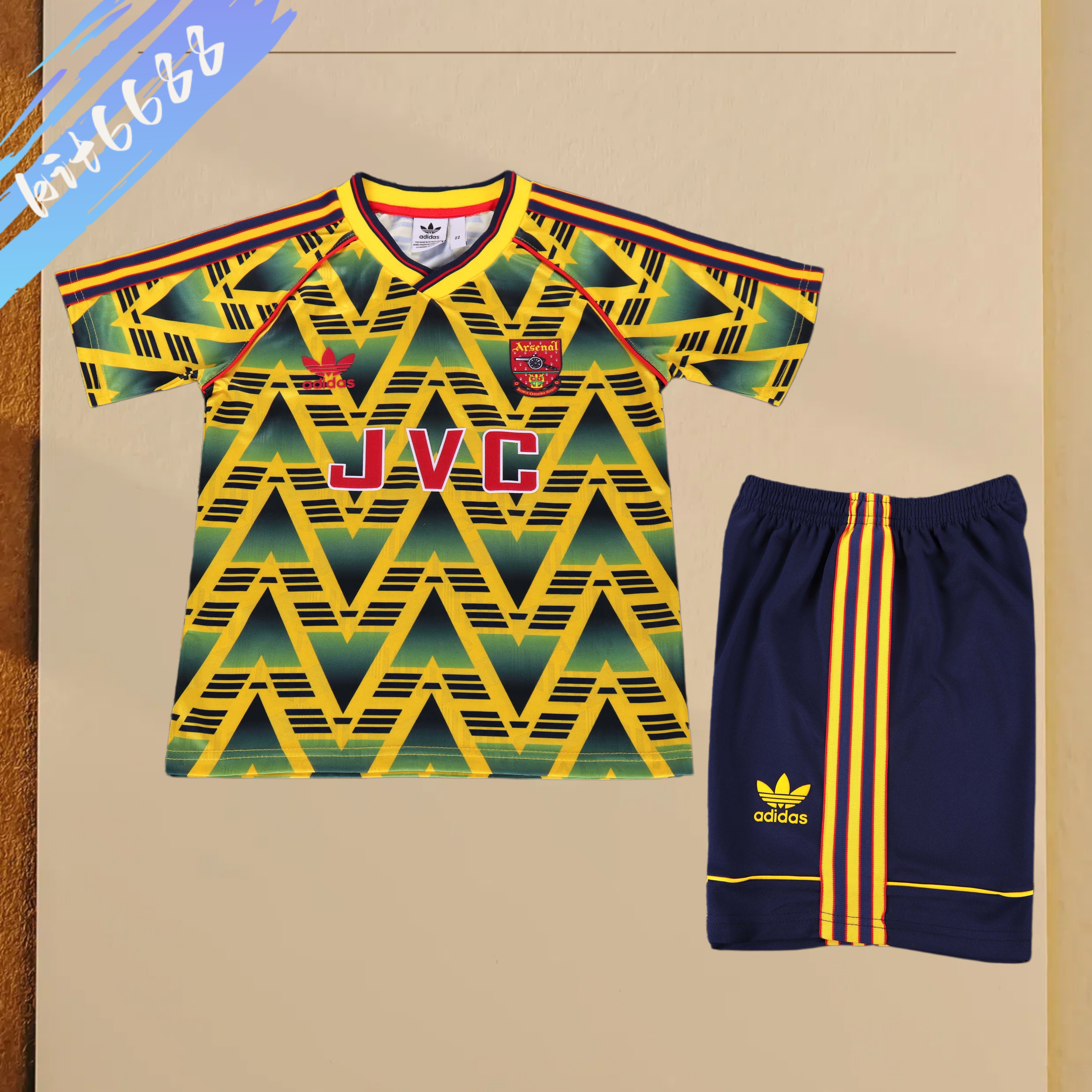 91/93 Arsenal Away Retro Football Shirt (Kids Kit)