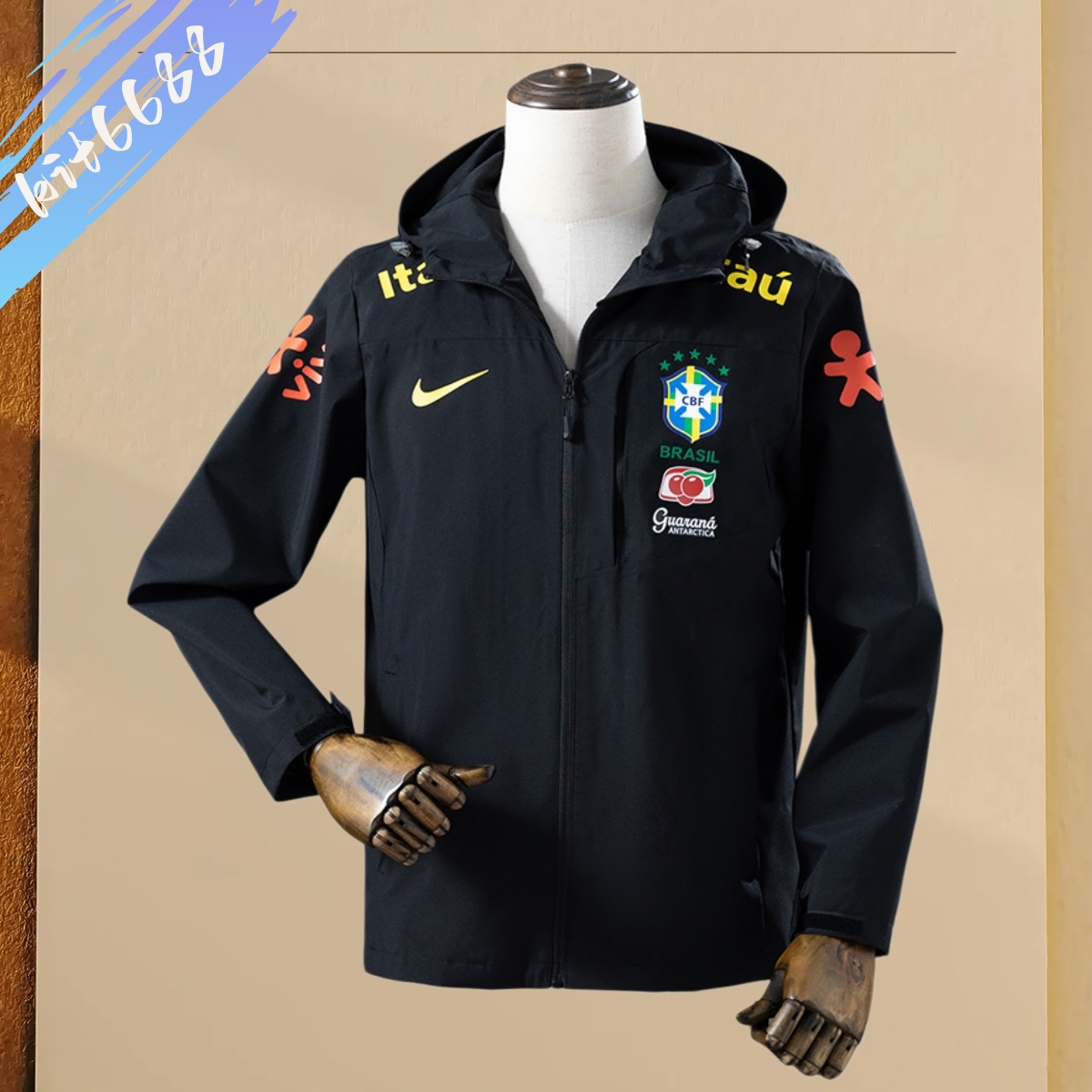 Brazil Windbreaker Jacket - Black