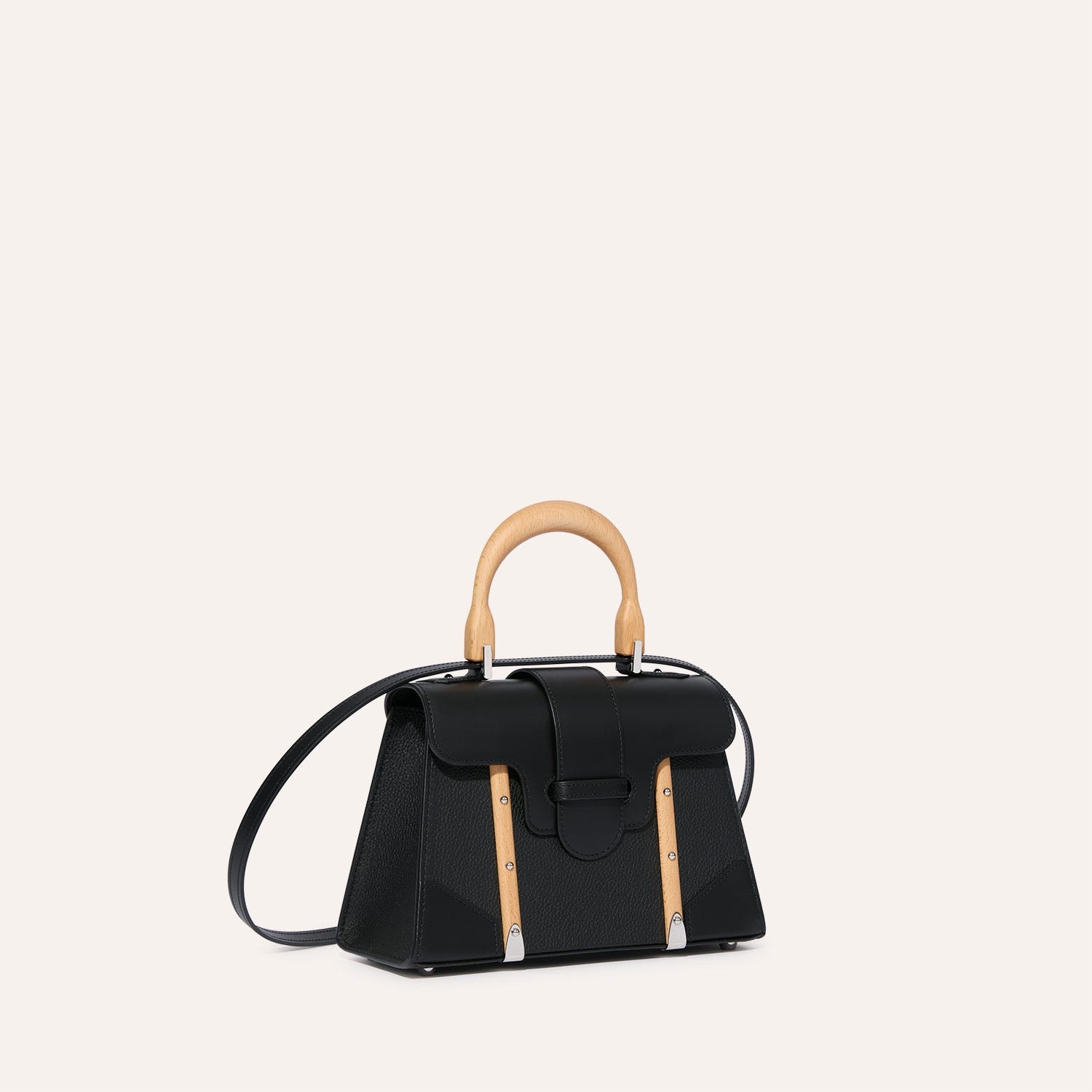 Saïgon Mini bag grained leather Black