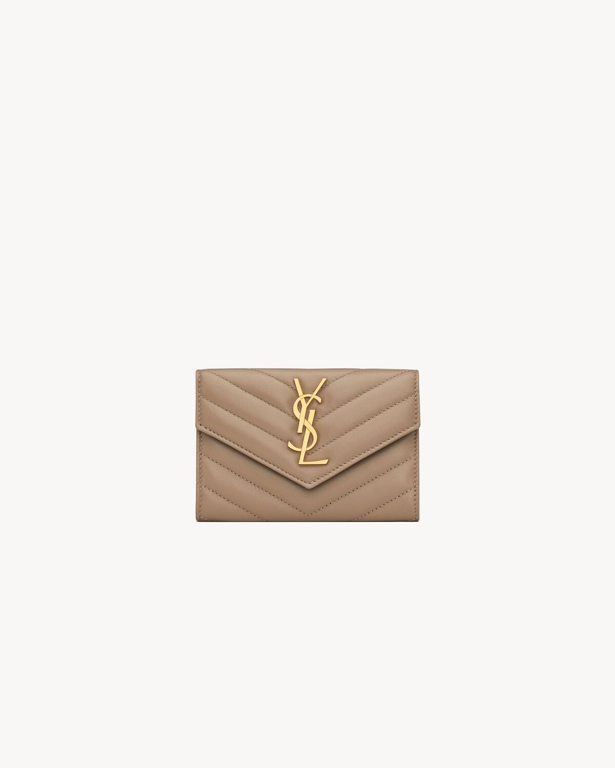 cassandre matelassé small envelope wallet in lambskin DUSTY GREY
