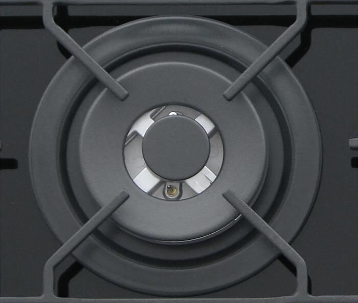 GLEM GAS - Piano cottura a gas GV755XBK 5 fuochi 70cm-Nero Lucido