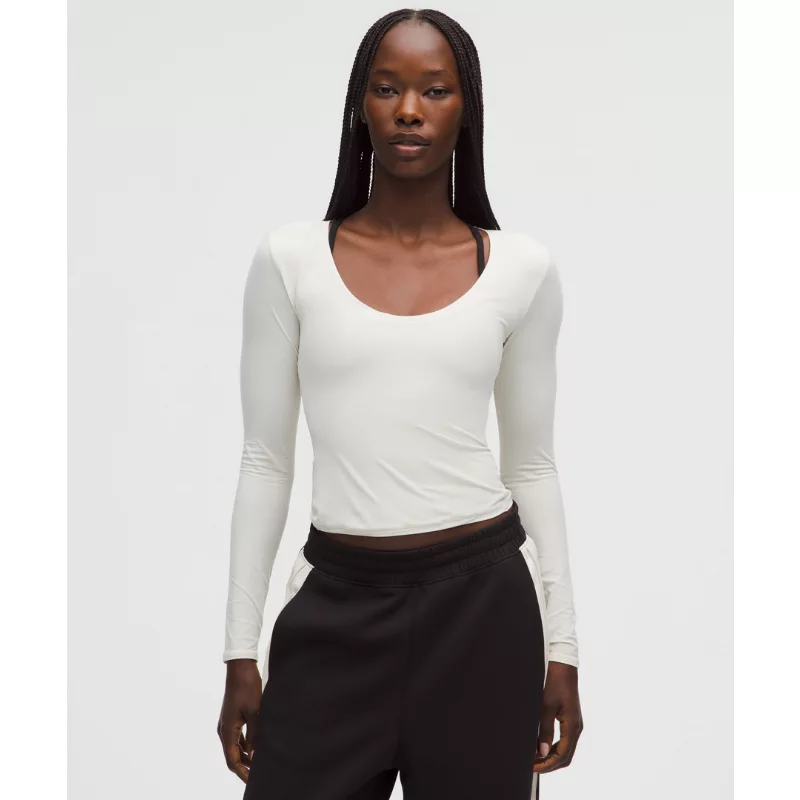 Wundermost Ultra-Soft Nulu Scoopneck Long-Sleeve Shirt