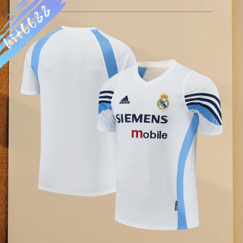 02/03 Real Madrid Retro Training Uniform short sleeves- Sleeve Football Shirt
