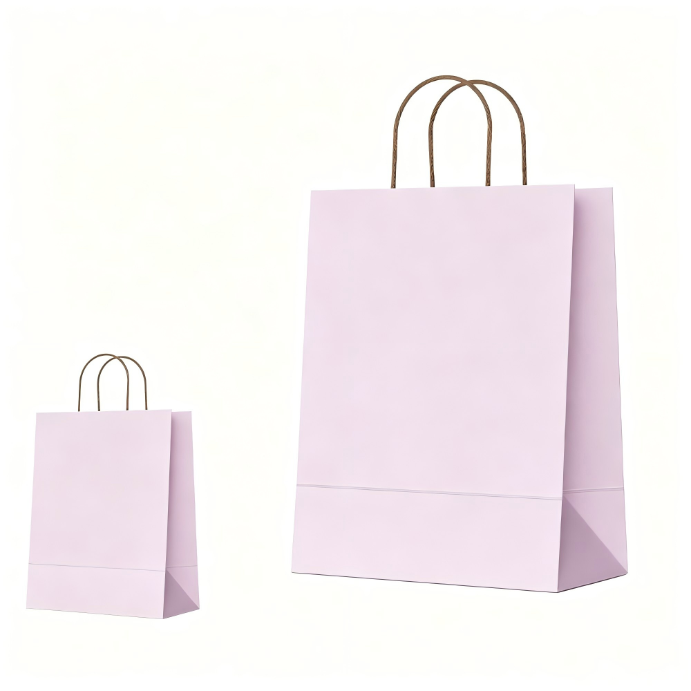Customizable Cream Style Kraft Paper Bag, Mini Takeaway Handheld Bag, Kids Birthday Favor Bag, Bakery Dessert Gift Packaging Bag For Wholesale