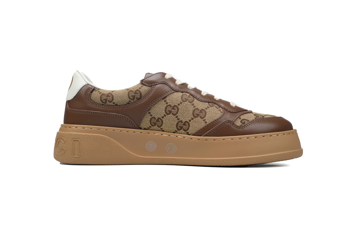 Gucci GG Embossed low-top Brown