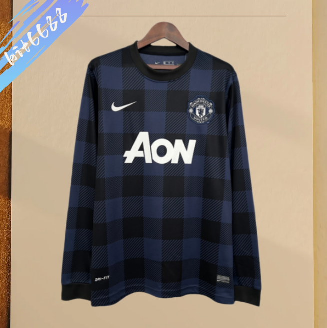 13/14 Manchester United away long sleeved retro football jersey