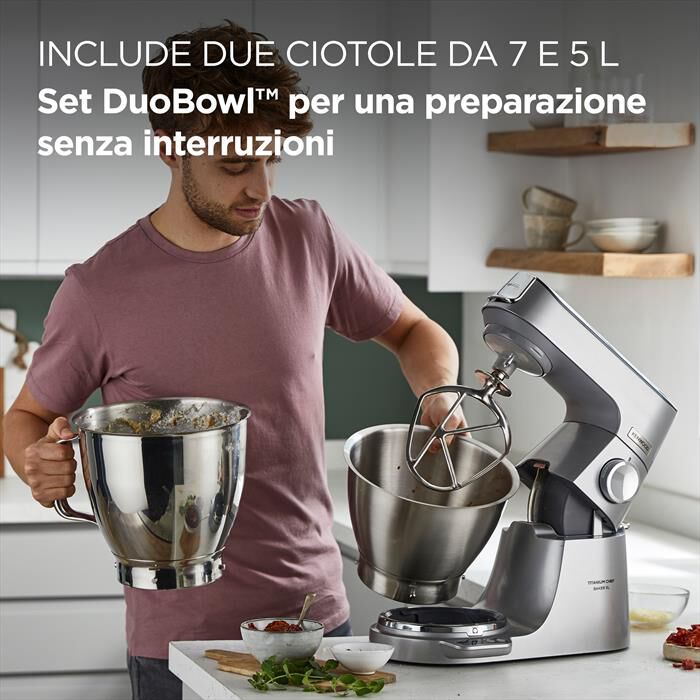 KENWOOD. - Planetaria Titanium Chef Baker XL KVL85.124SI-Silver