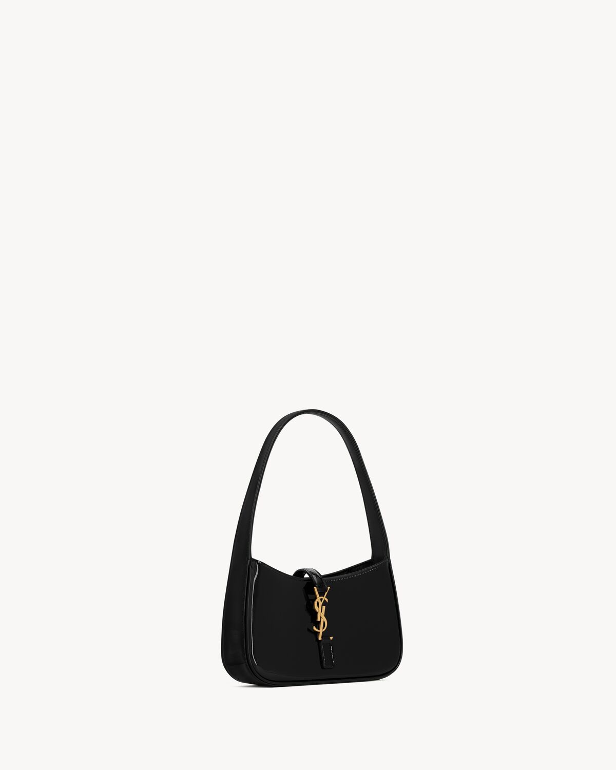 mini le 5 à 7 in patent leather BLACK