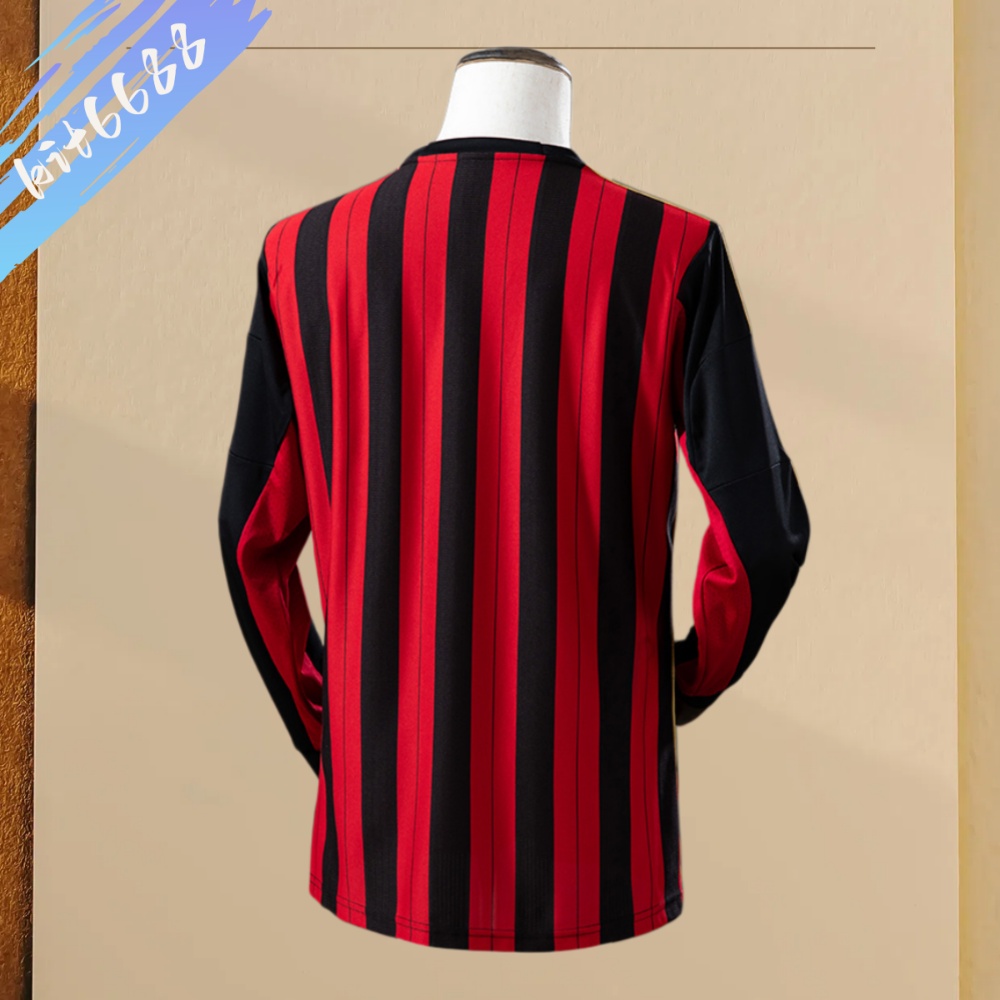 2013/2014 AC Milan home Retro Long Sleeve Football Shirt