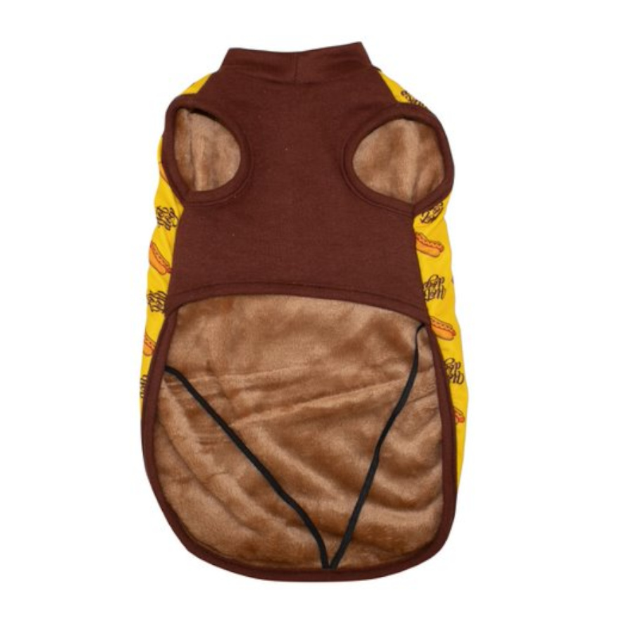 Outech Fleece Hot Dog Sudadera Amarilla para perros