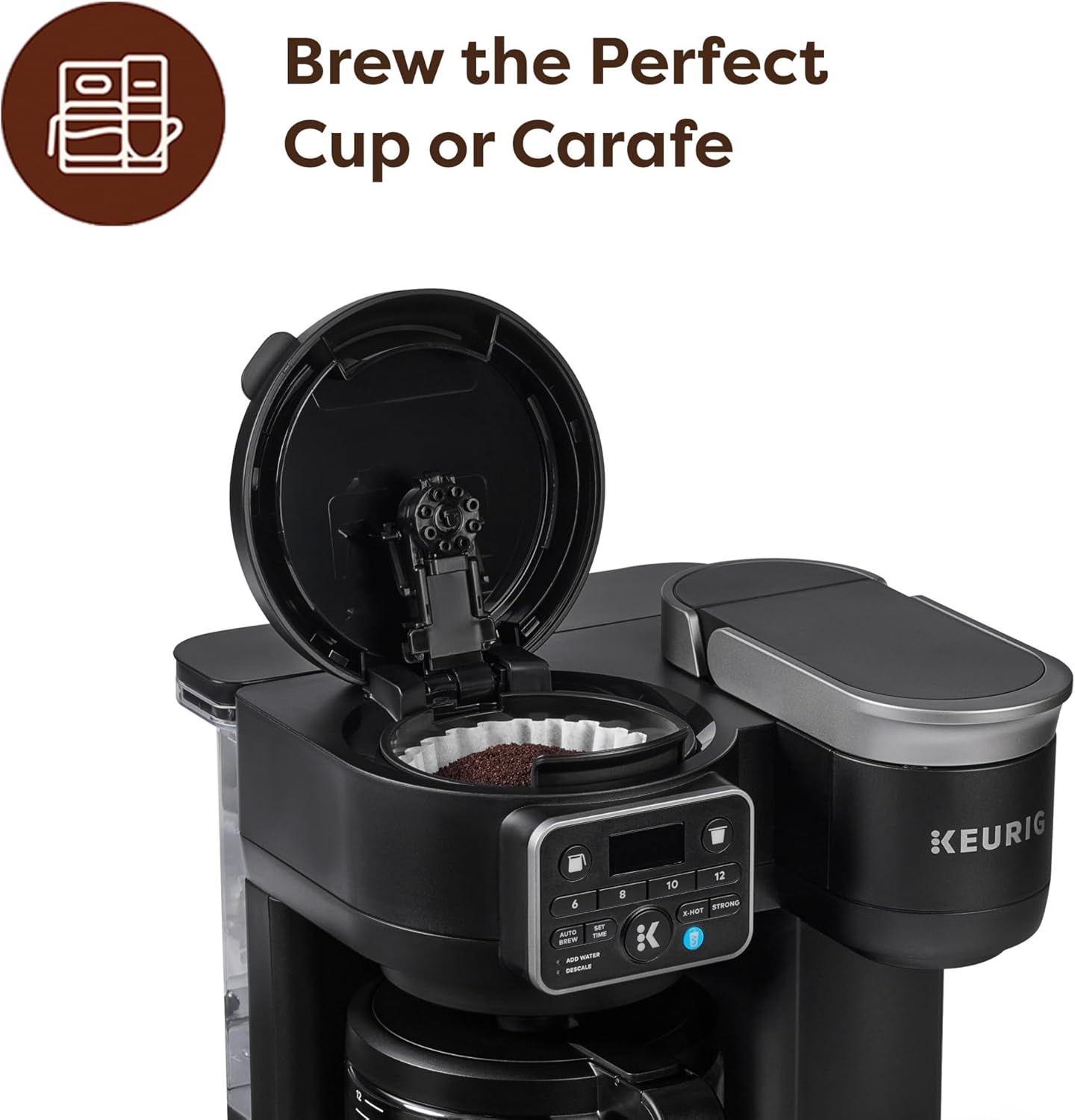 Coffee machine, MultiStream technology, 72-ounce (about 2.0-liter) Removable water tank