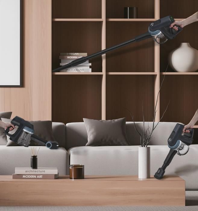 HOOVER - Aspirapolvere ricaricabile HF401P 011-Nero, Argento