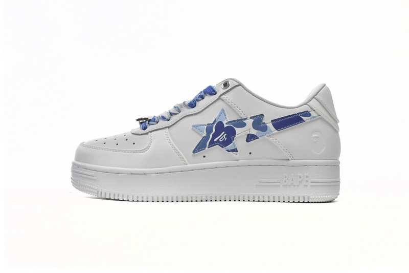 A Bathing Ape Bape Sta Low White Blue Camouflage 1H20-191-045