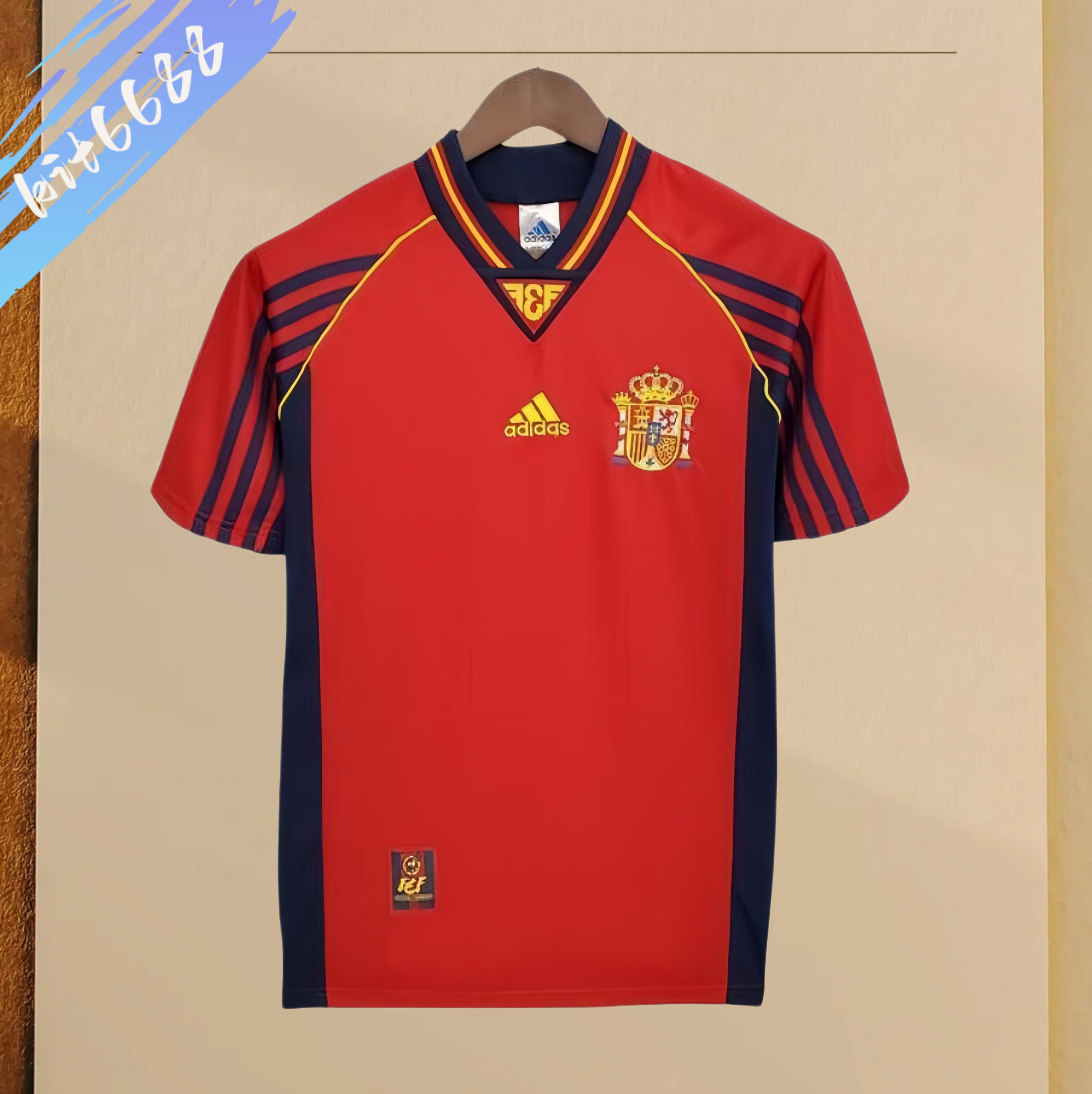 1998 Spain home Retro Football Shirt