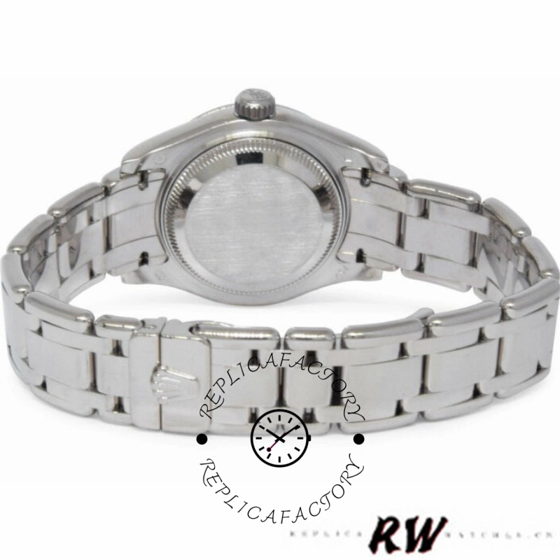 Rolex Pearlmaster 80319 Silver Diamond Dial 29MM Lady Replica Watch