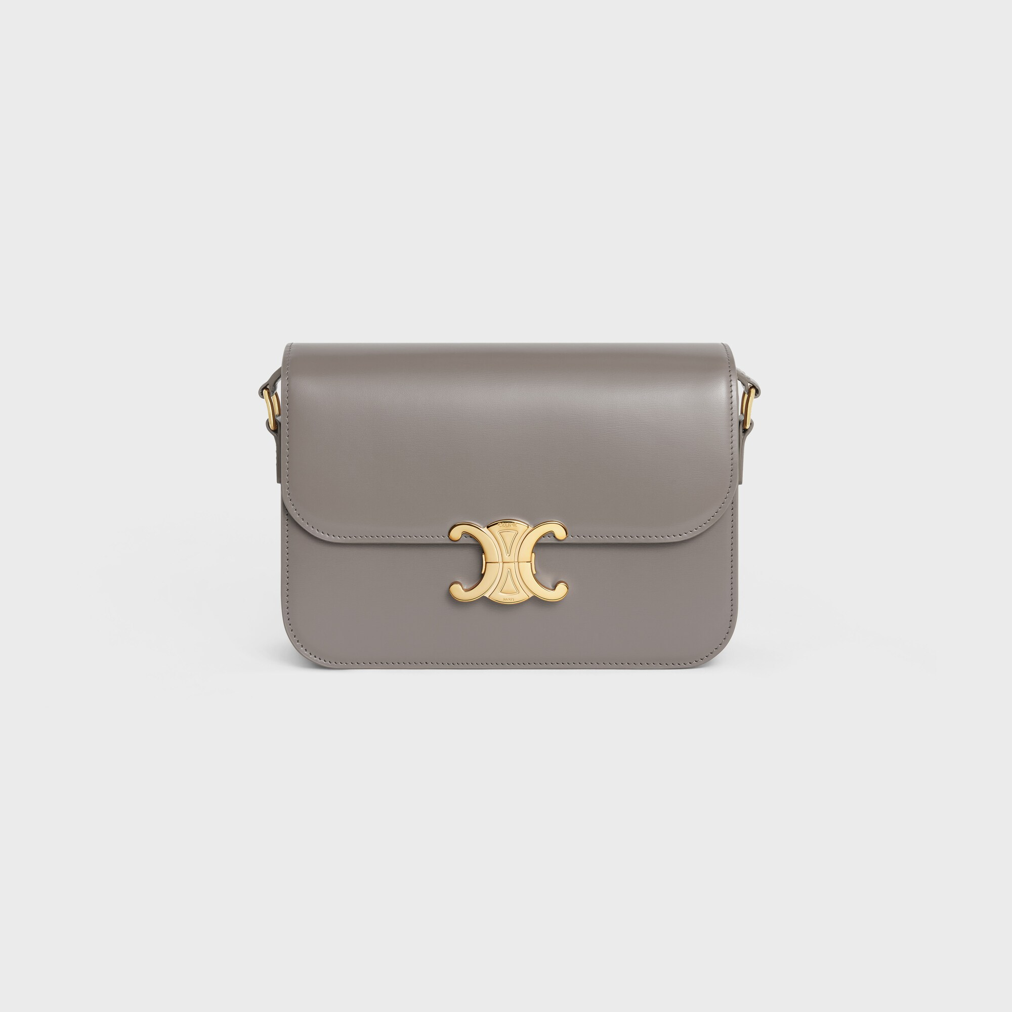 CLASSIQUE TRIOMPHE BAG IN shiny calfskin PEBBLE