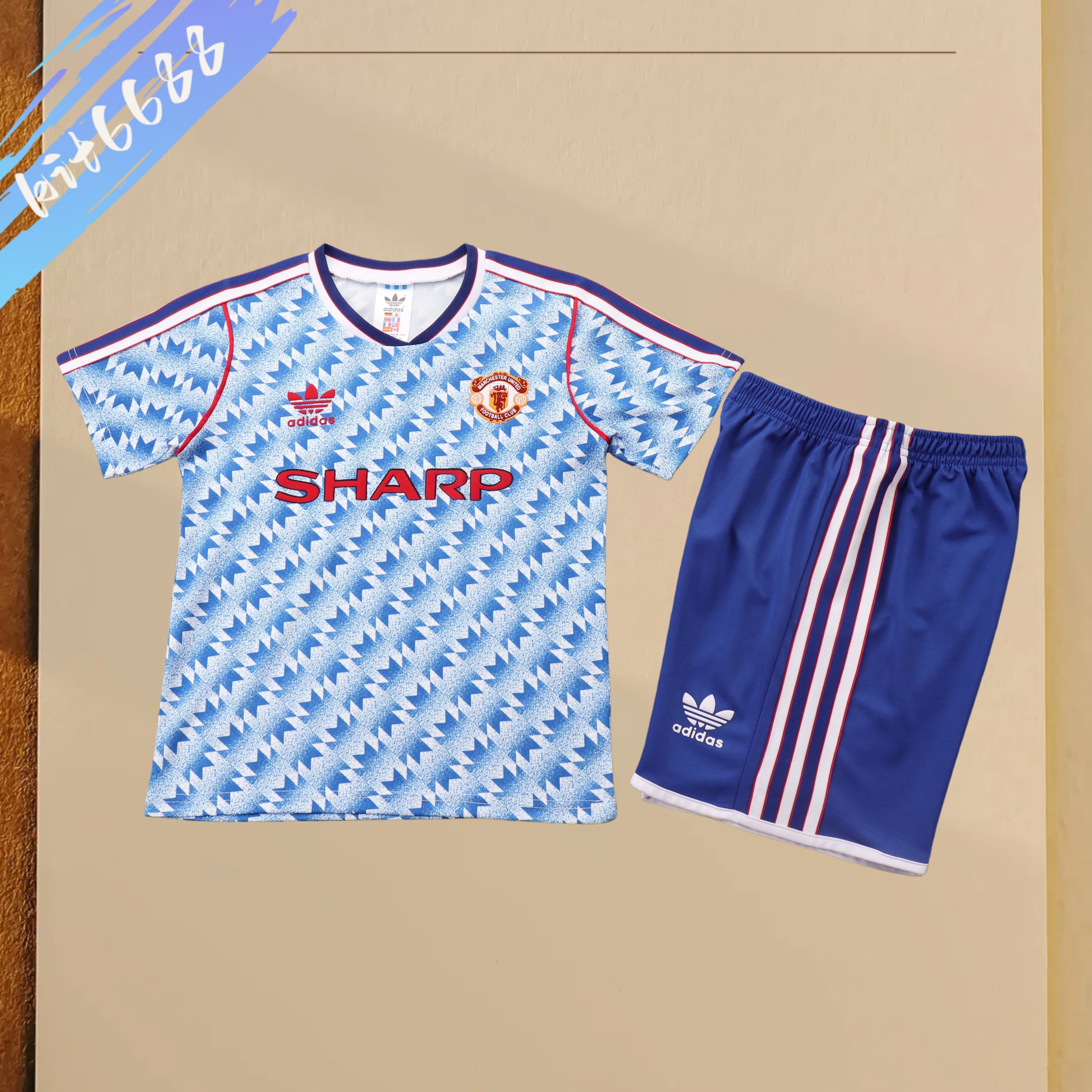 90/92 Manchester United Away Retro Football Shirt ( Kids Kit )