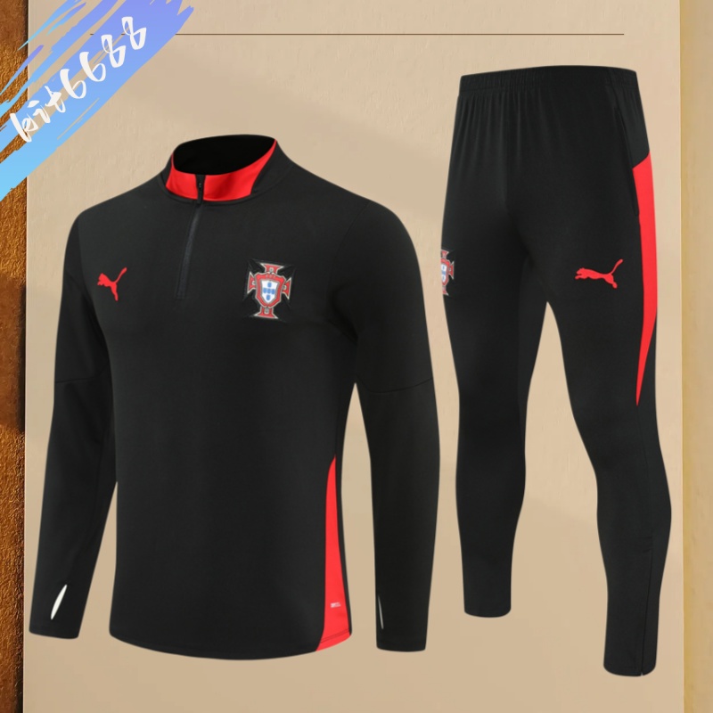 2025/2026 Portugal Kids Half Zip Training Clothes (Kids Kit)