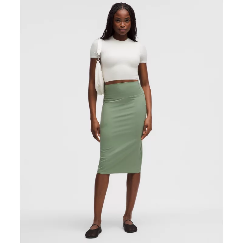 Nulu Slim-Fit High-Rise Midi Skirt