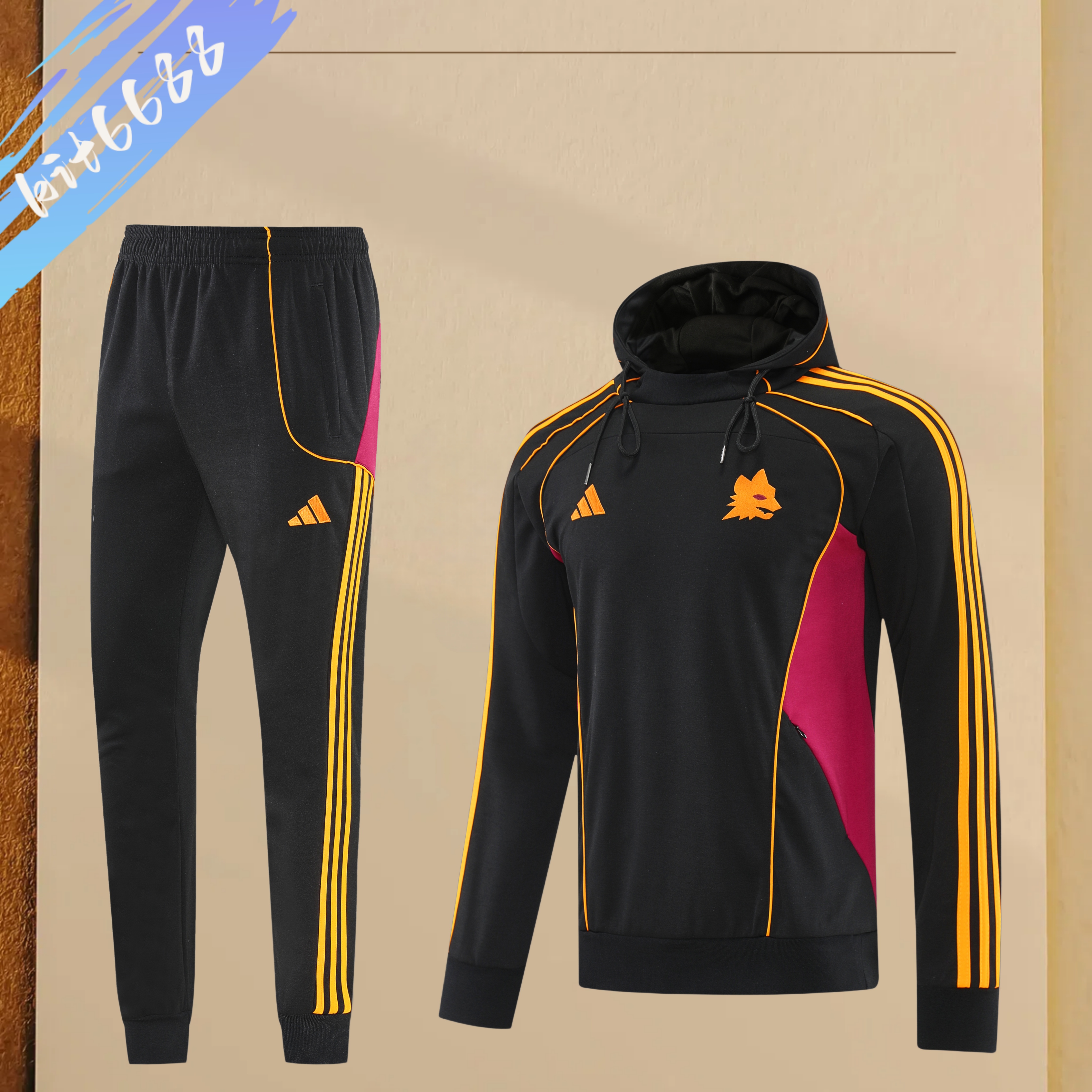 25/26 Rome hoodie Full Zipper Training Suit (Adult Set)