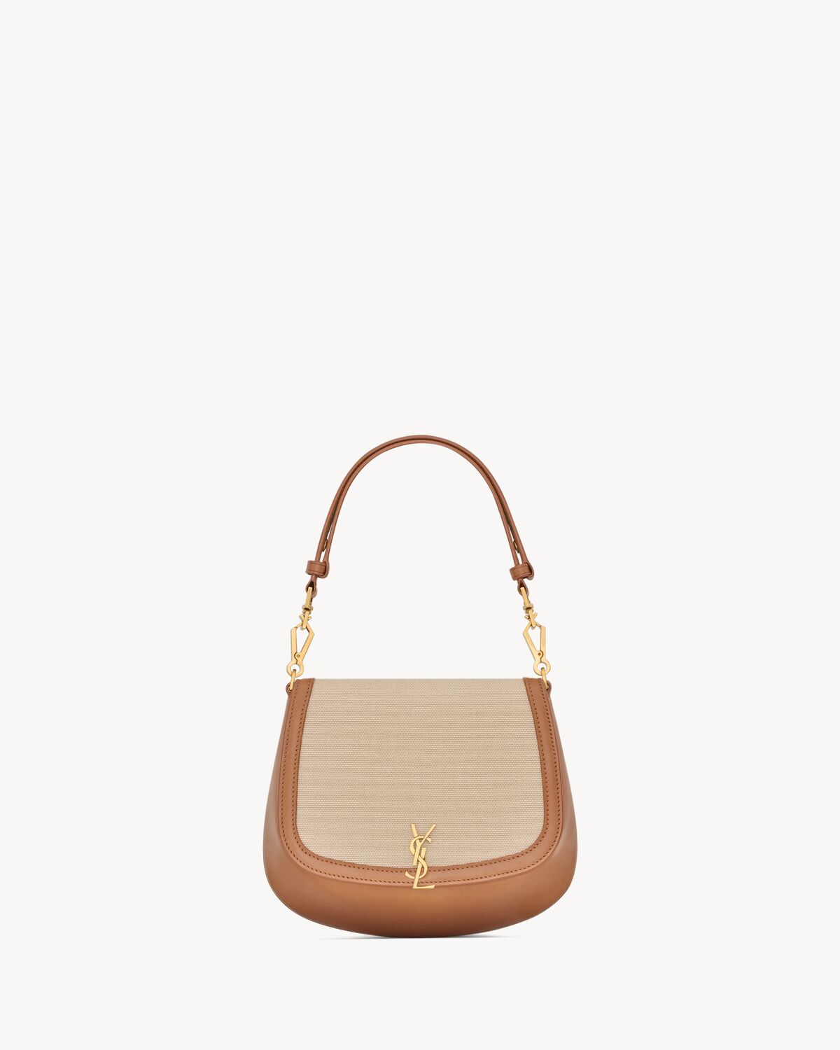 voltaire top handle in canvas DESERT DUST/BRICK