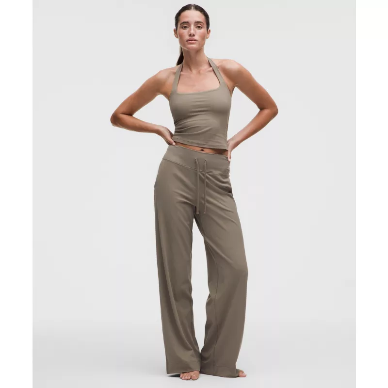 Groove High-Rise Mixed-Rib Wide-Leg Pant Regular
