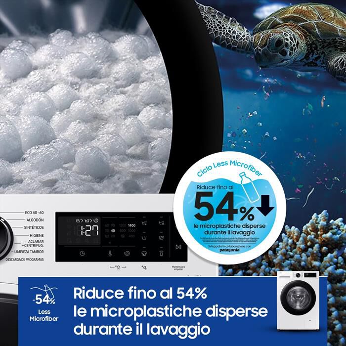 SAMSUNG - Lavatrice WW90CGC04DAEET 9kg 1400g Classe A-Bianco