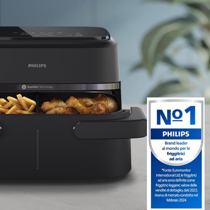PHILIPS - Friggitrice ad aria AIRFRYER SERIE 1000 NA150/00-Nero