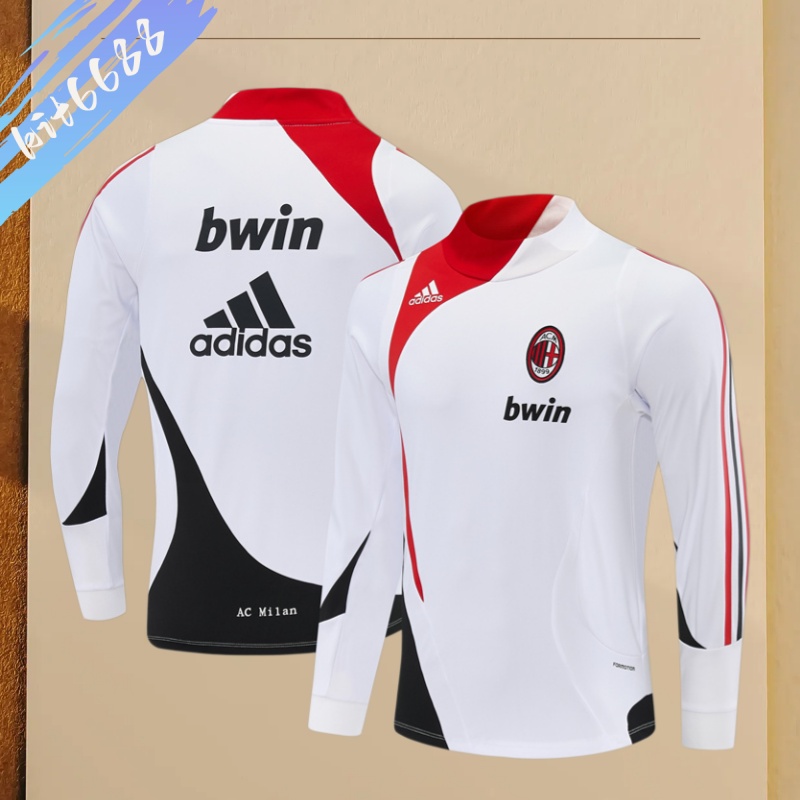 07/08 AC Milan Retro Training Shirt Long Sleeve Football Shirt