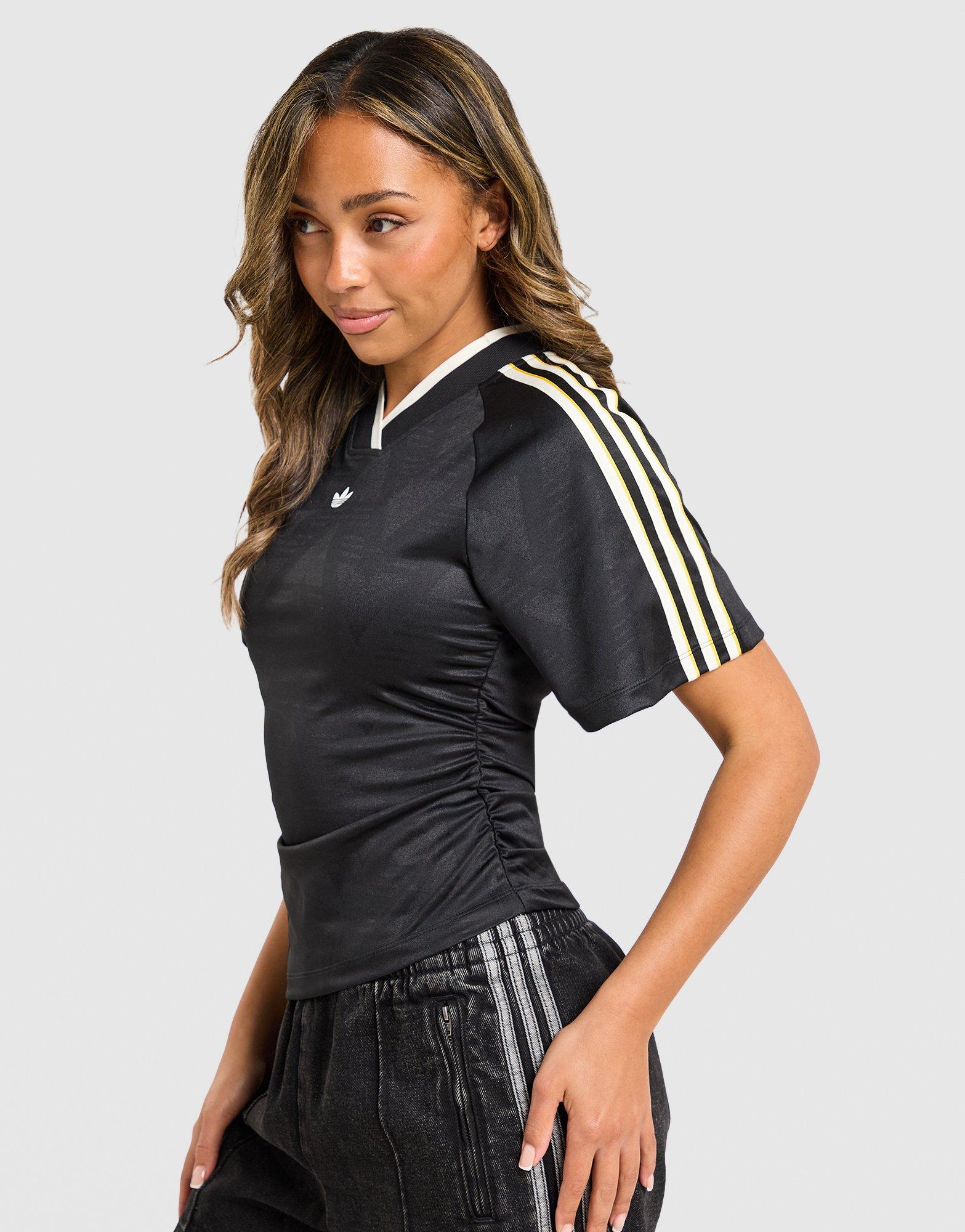 adidas Originals 3-Stripes Rouched Football T-Shirt