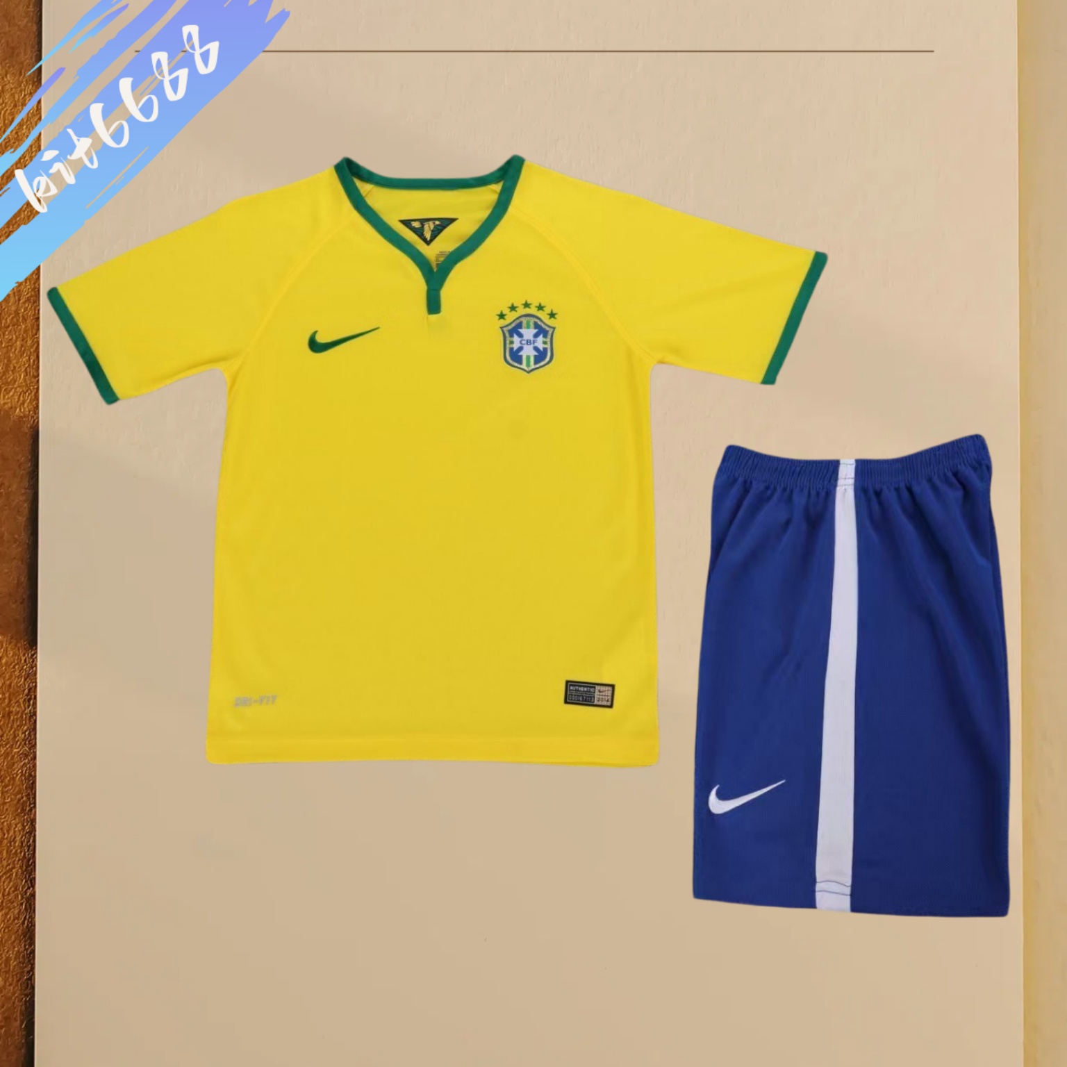 2014 Brazil home Retro Kids Kit