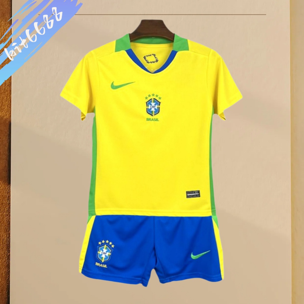2025/2026 Brazilian Home  Football Shirt Kids Kit socks