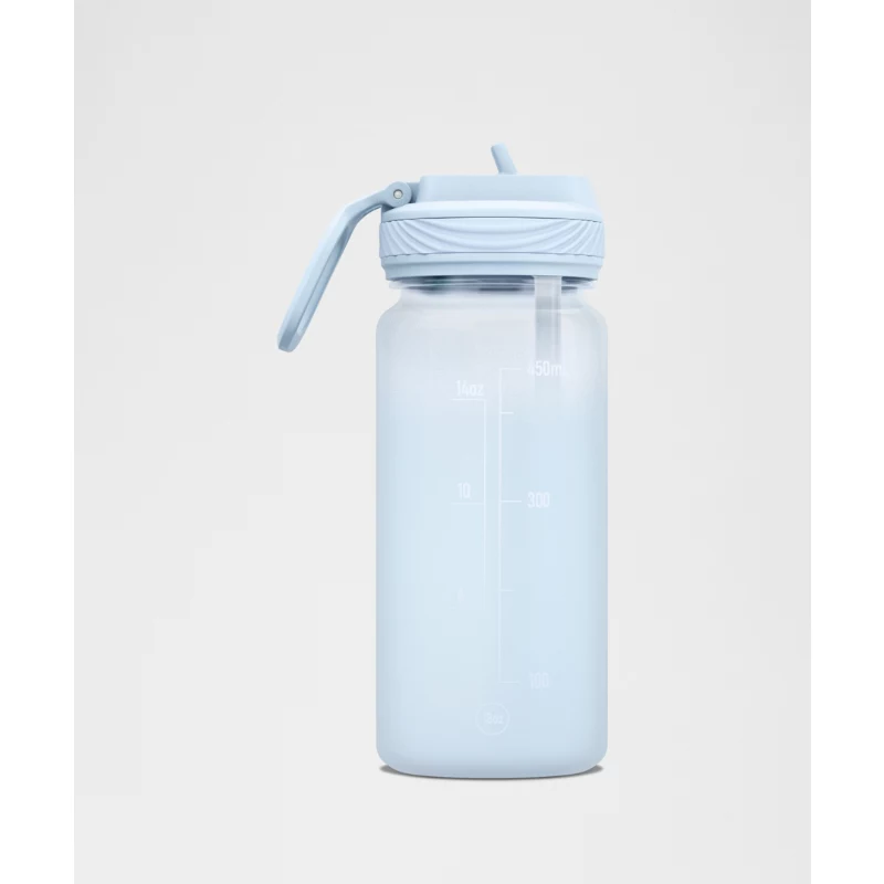 Back to Life Clear Bottle 18oz Straw Lid Frosted