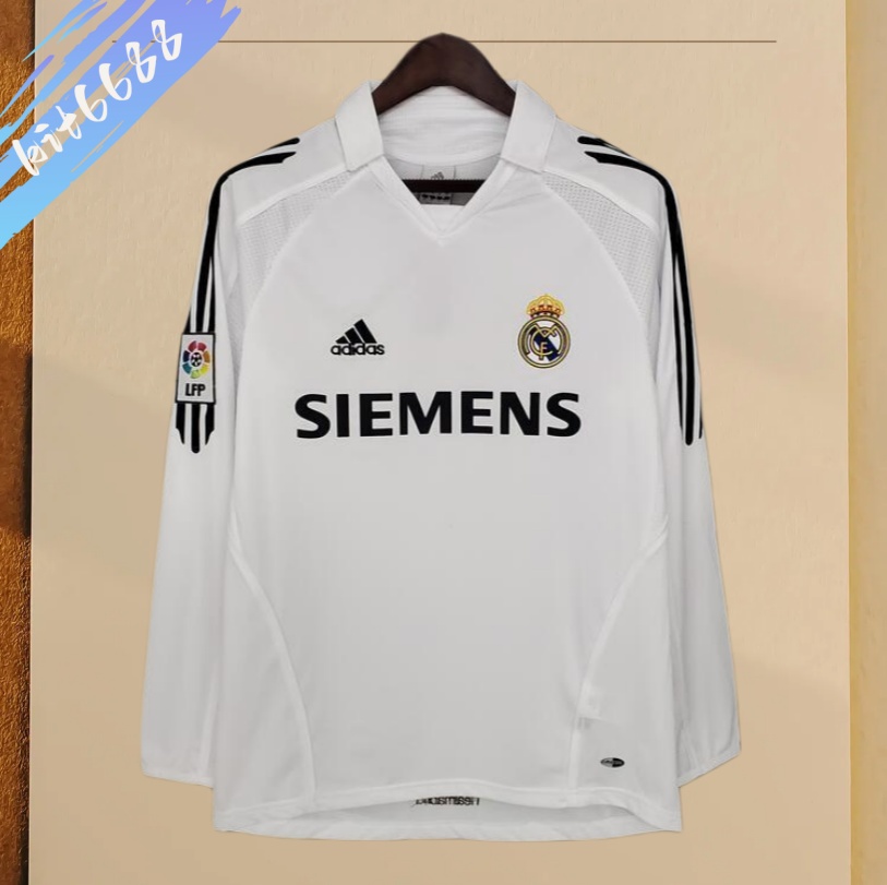 2005/2006 Real Madrid home Long Sleeve Retro Football Shirt