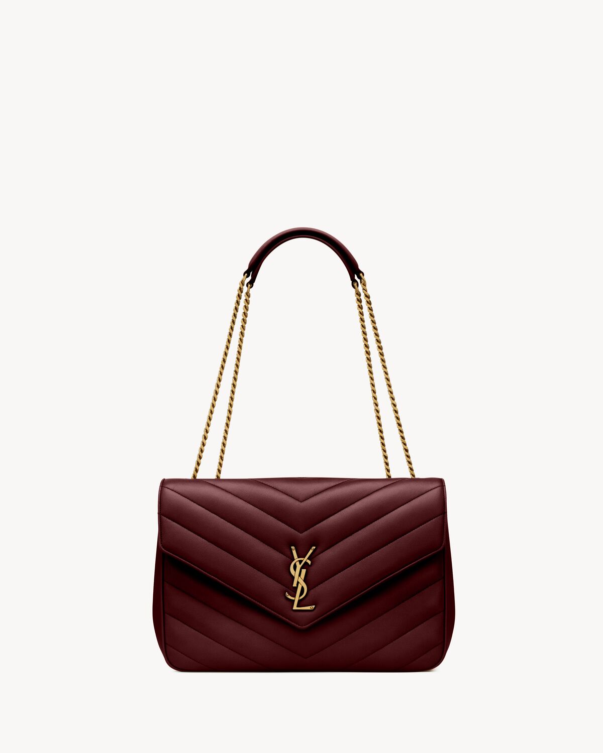 loulou large in matelassé lambskin ROUGE CABERNET